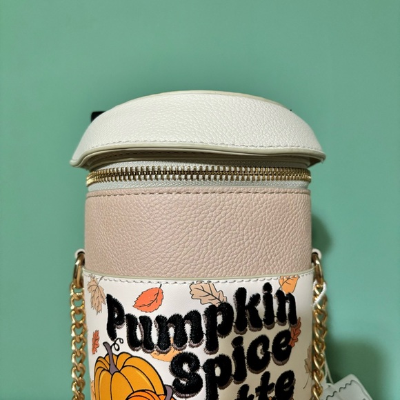 NWT SkinnyDip London Pumpkin Spice Latte Purse Zip Closure - Picture 9 of 11